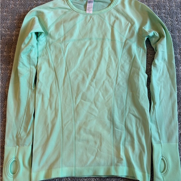 Mint Green Long Sleeve Athletic Top - Picture 1 of 1